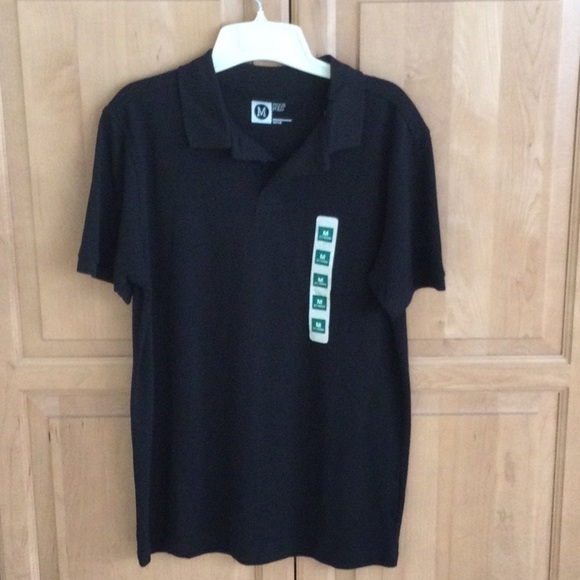 Shirt Pique Polo pullover color black size M.  Short sleeves NWOT.     #378 - Picture 1 of 7